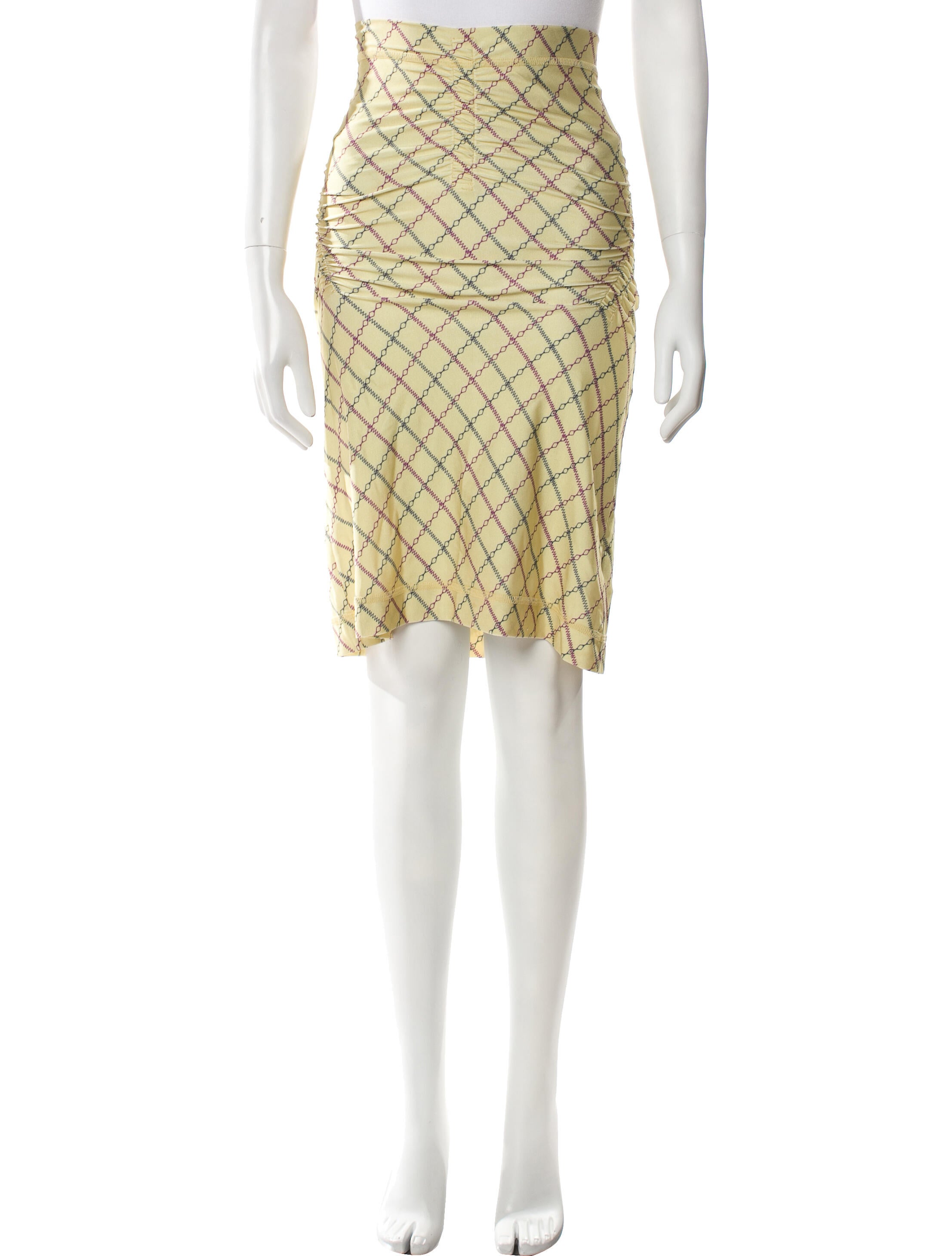 KNWLS Plaid Print Knee-Length Skirt