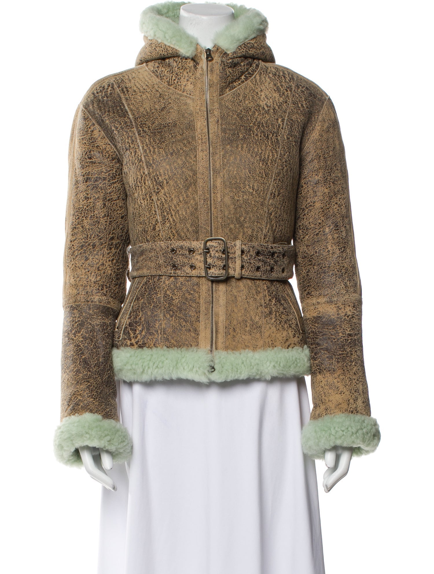 KNWLS Shearling Printed Faux Fur Jacket