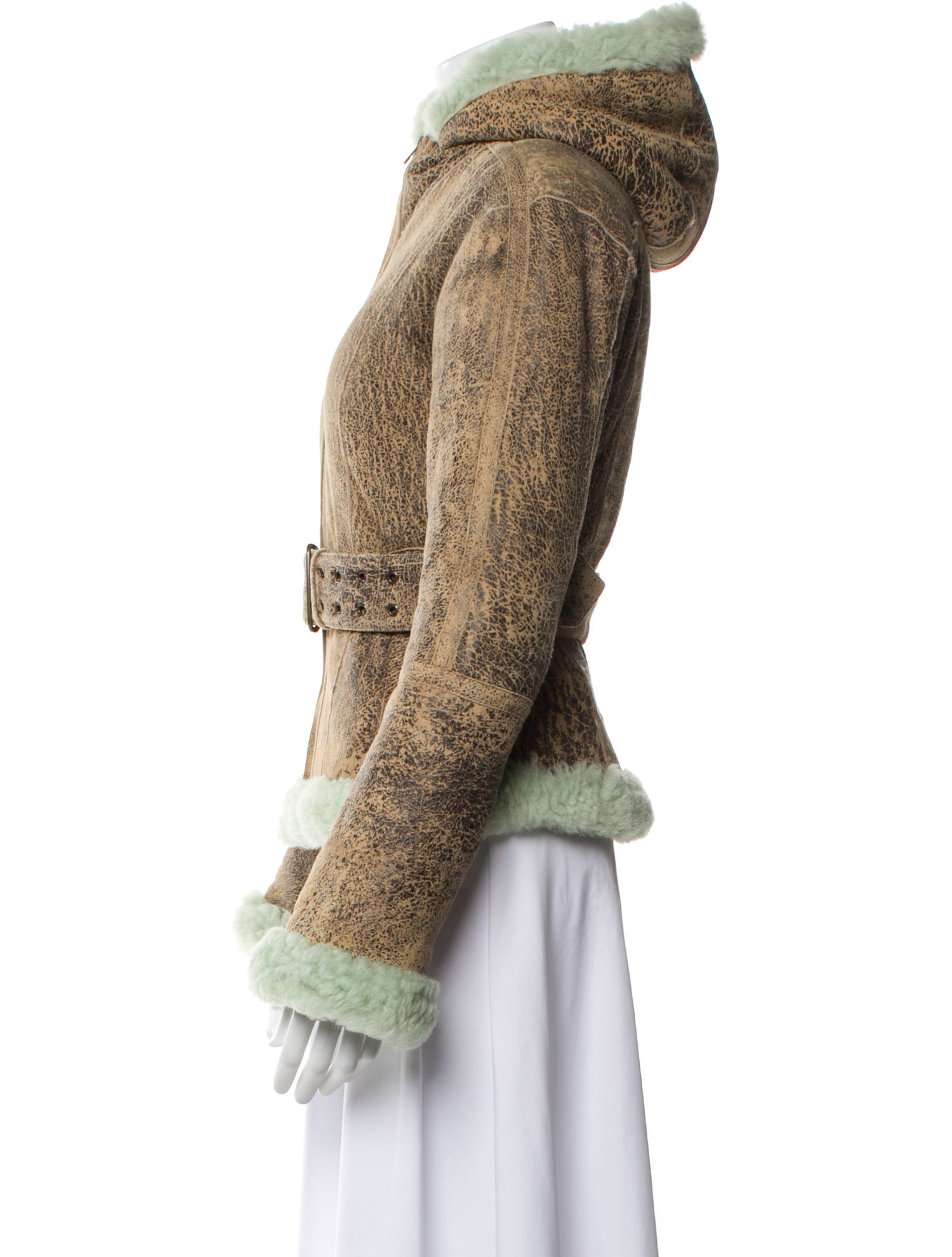 KNWLS Shearling Printed Faux Fur Jacket