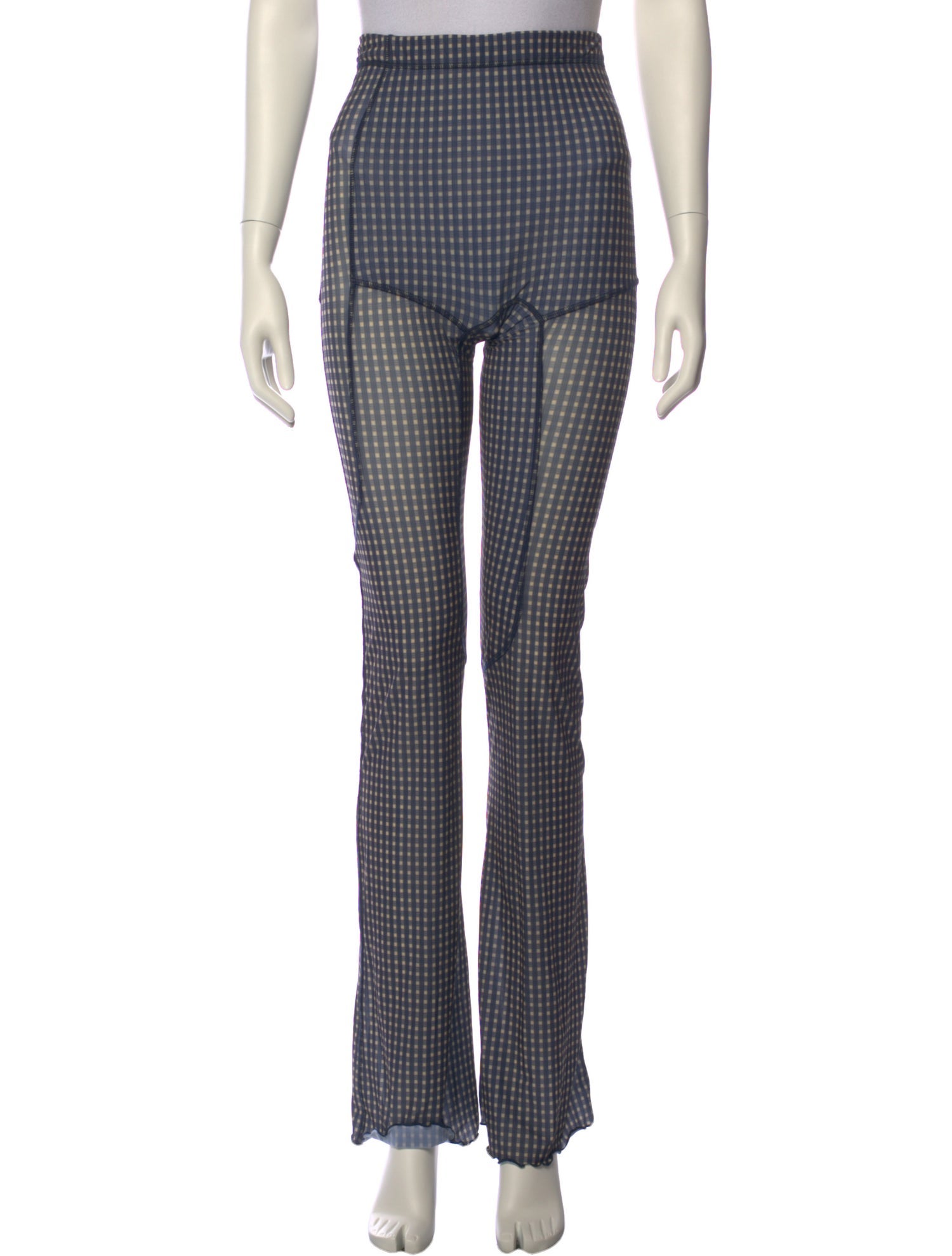 KNWLS Plaid Print Straight Leg Pants