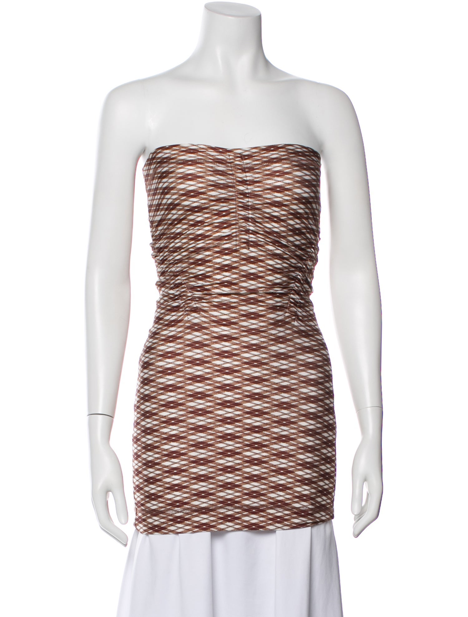 KNWLS Patterned Strapless Top