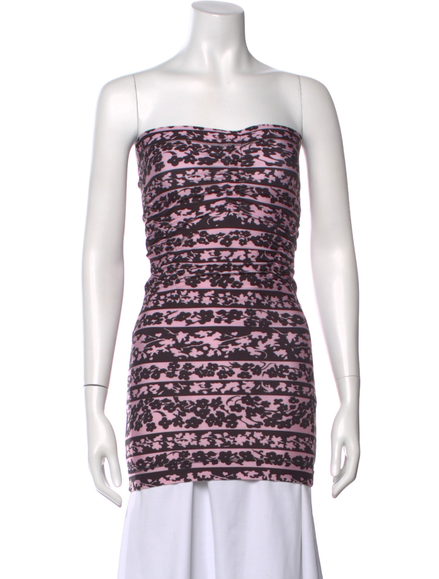 KNWLS Floral Print Strapless Top