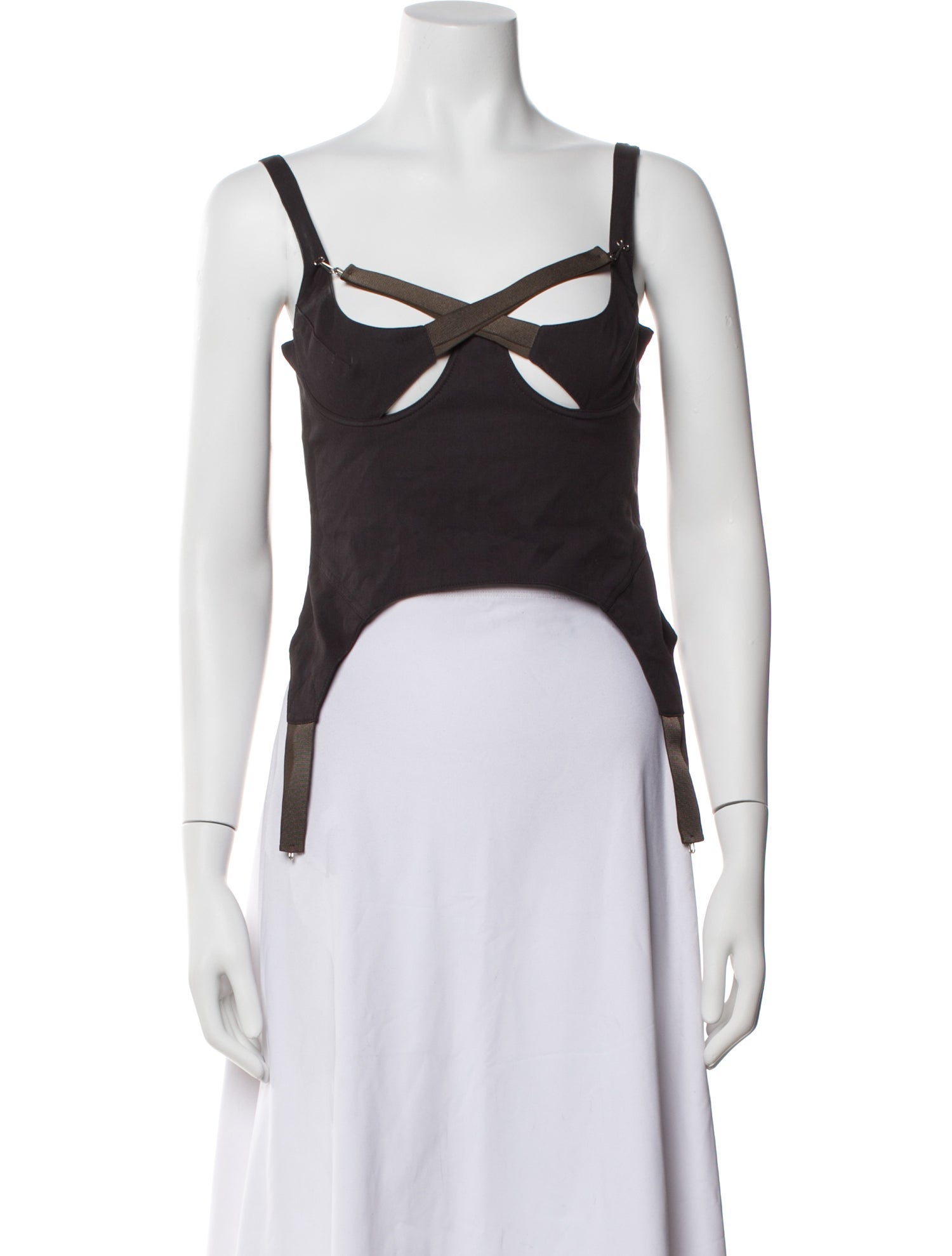 KNWLS Square Neckline Sleeveless Crop Top