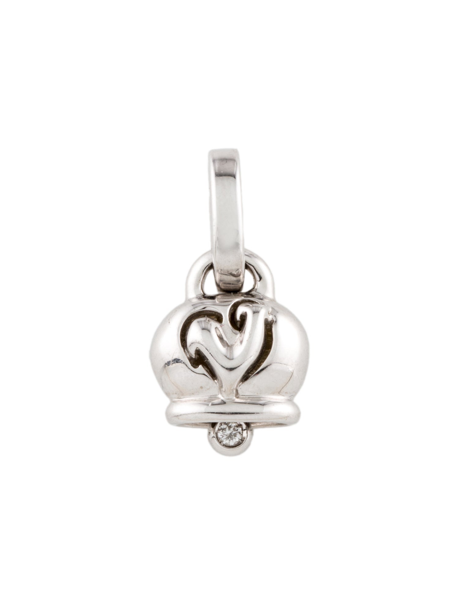 Chantecler 18K Diamond Heart Bell Charm