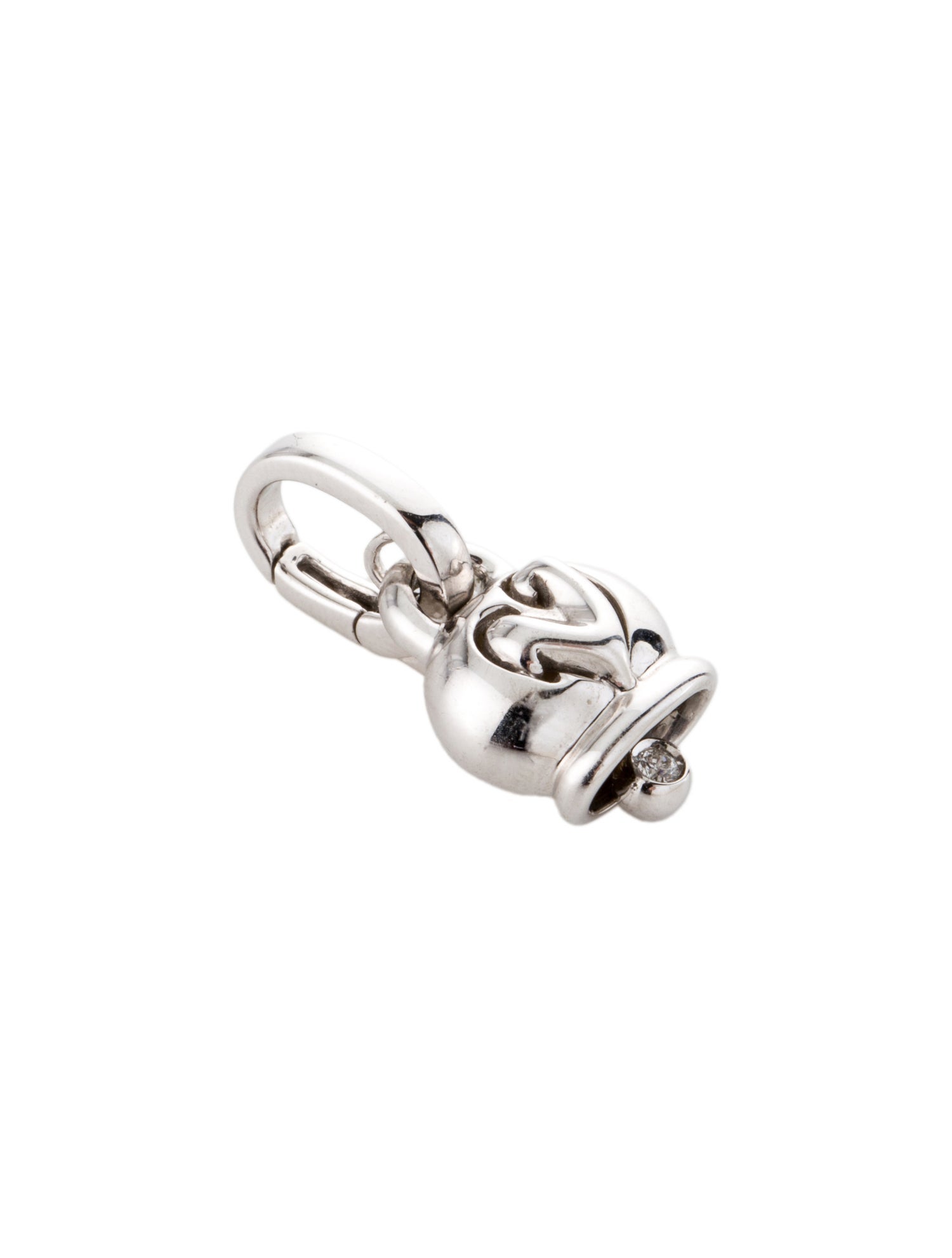 Chantecler 18K Diamond Heart Bell Charm