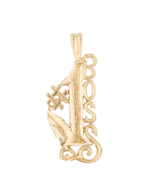 14K #1Boss Charm yellow