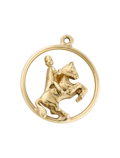 14K Equestrian Charm yellow