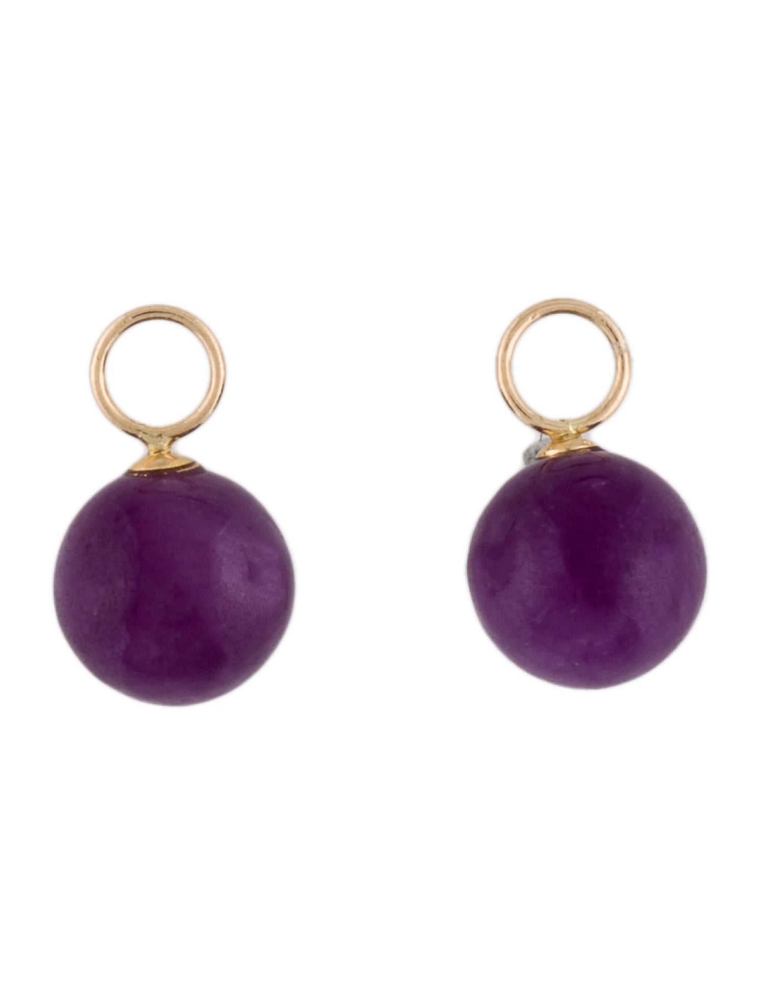 Charm 14K Dyed Jadeite Earring Enhancers