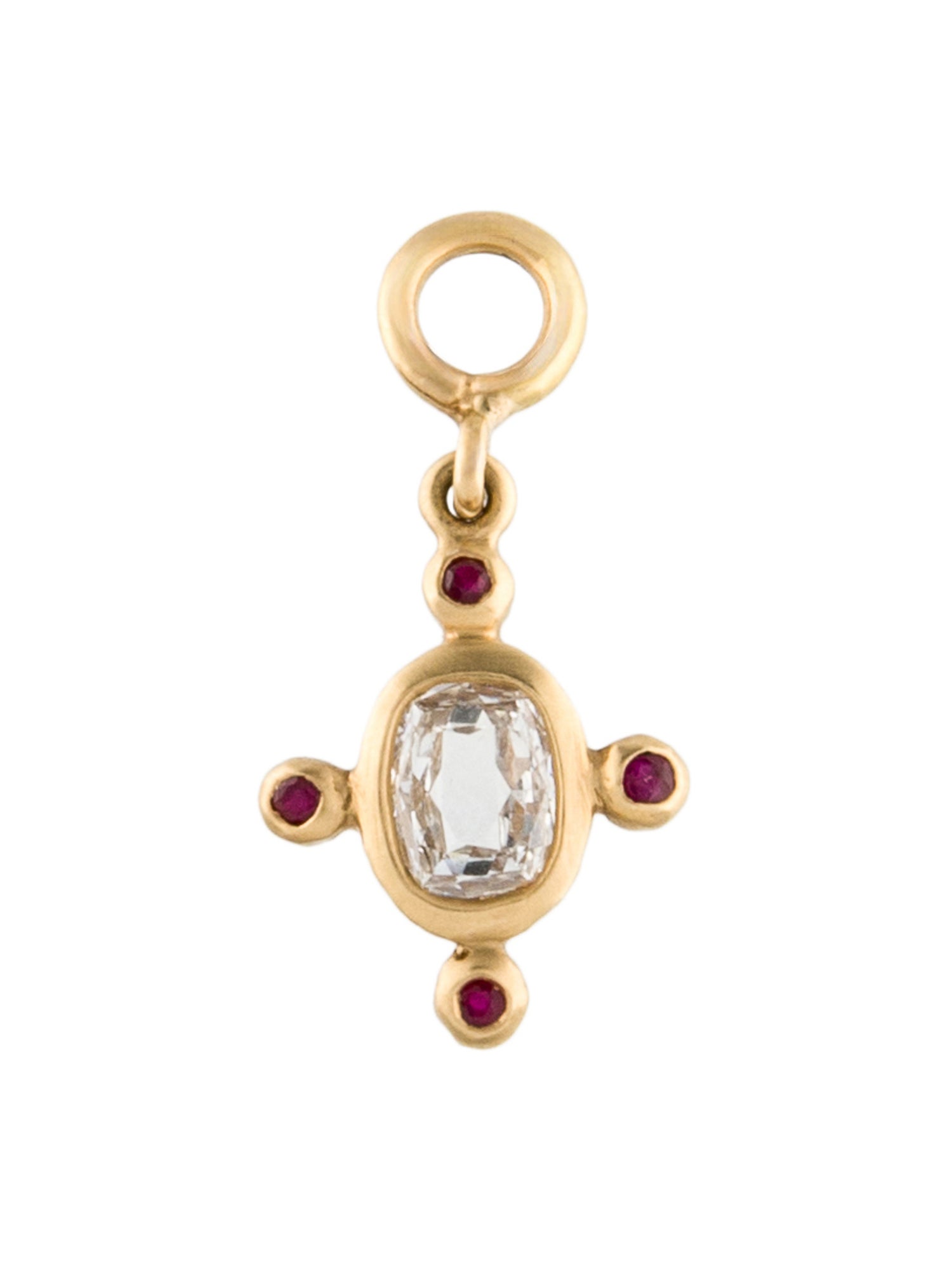 Charm 18K Diamond & Ruby