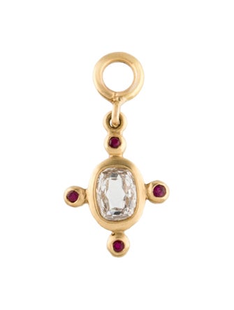 Charm 18K Diamond & Ruby Charm