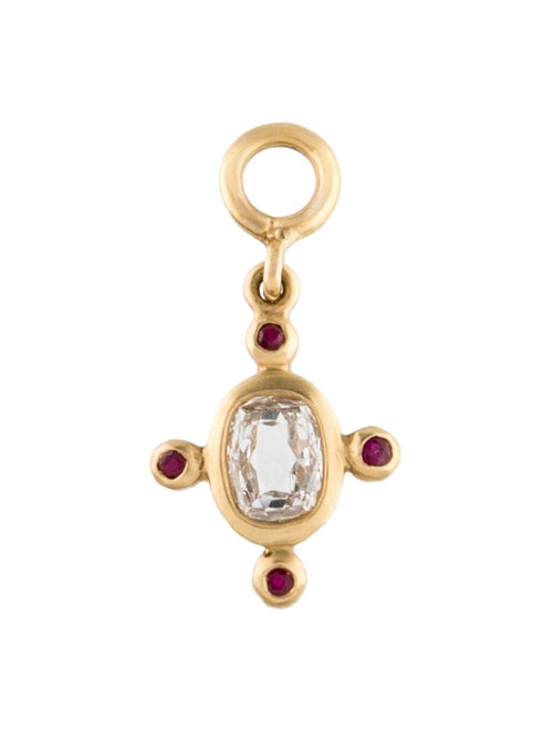 Charm 18K Diamond & Ruby Charm