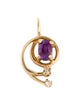 Charm 14K Amethyst & Diamond Charm