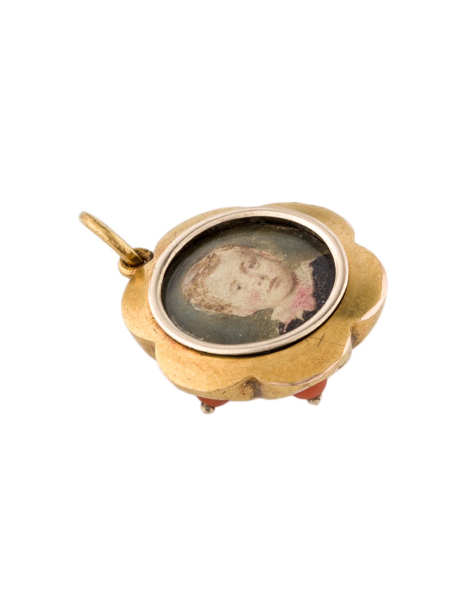 Charm 22K Coral & Glass