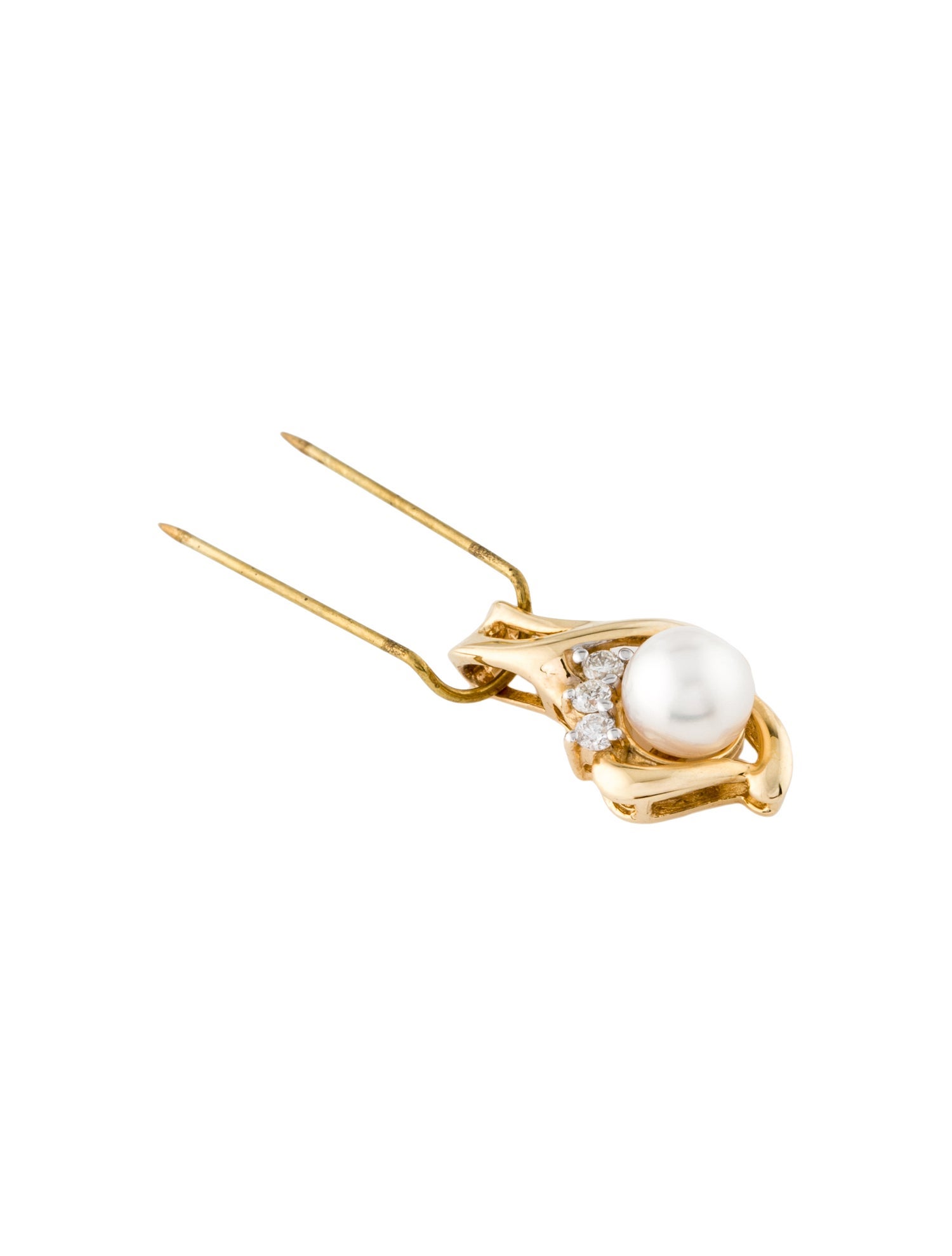 Charm 14K Pearl & Diamond Pendant