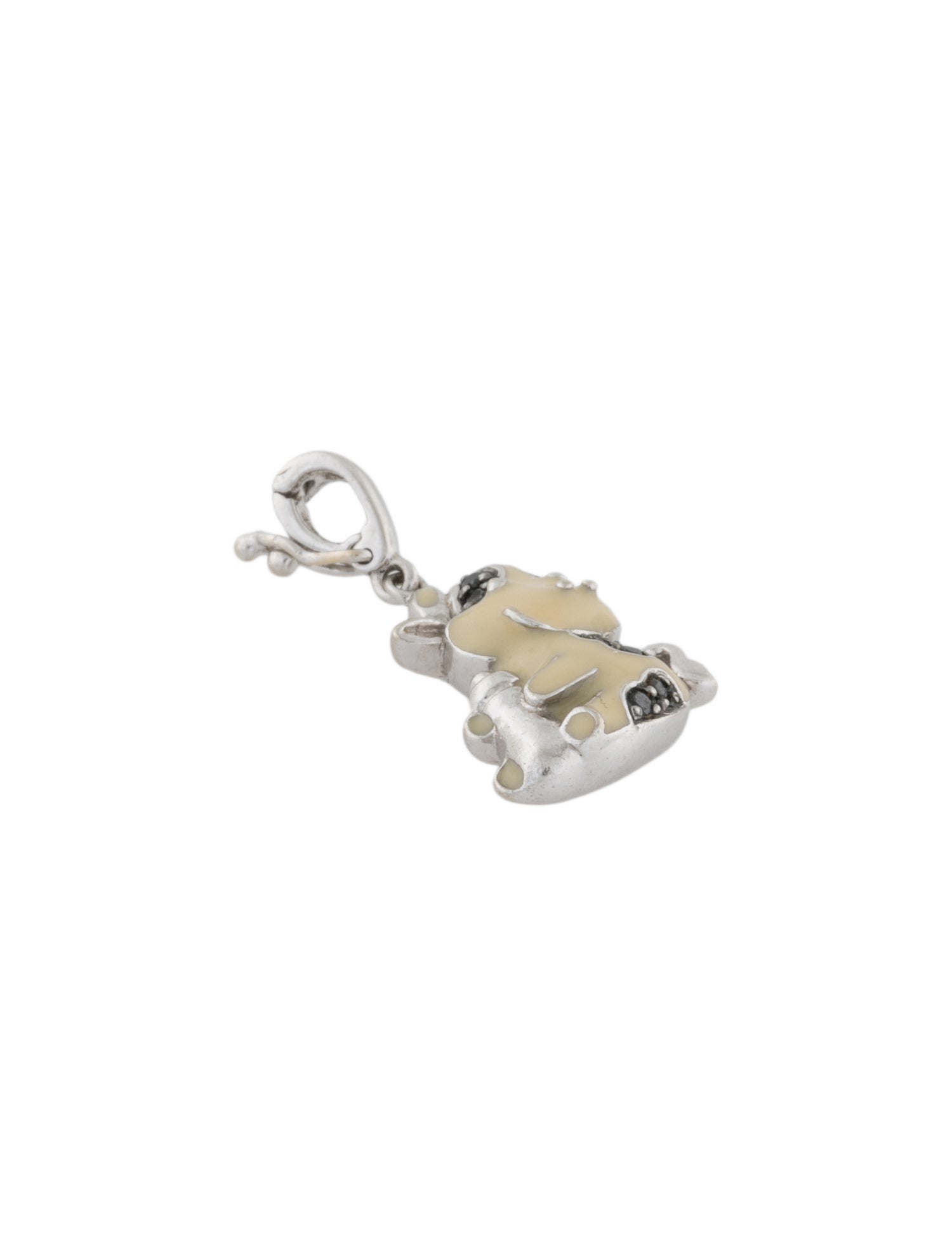 Charm 14K Diamond & Enamel Sitting Cow Charm