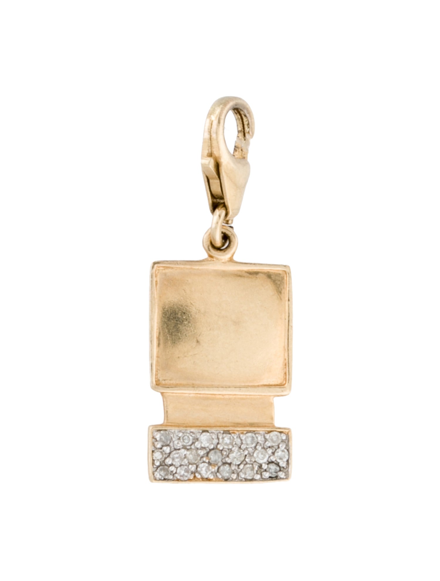 Charm 14K Diamond Laptop Charm