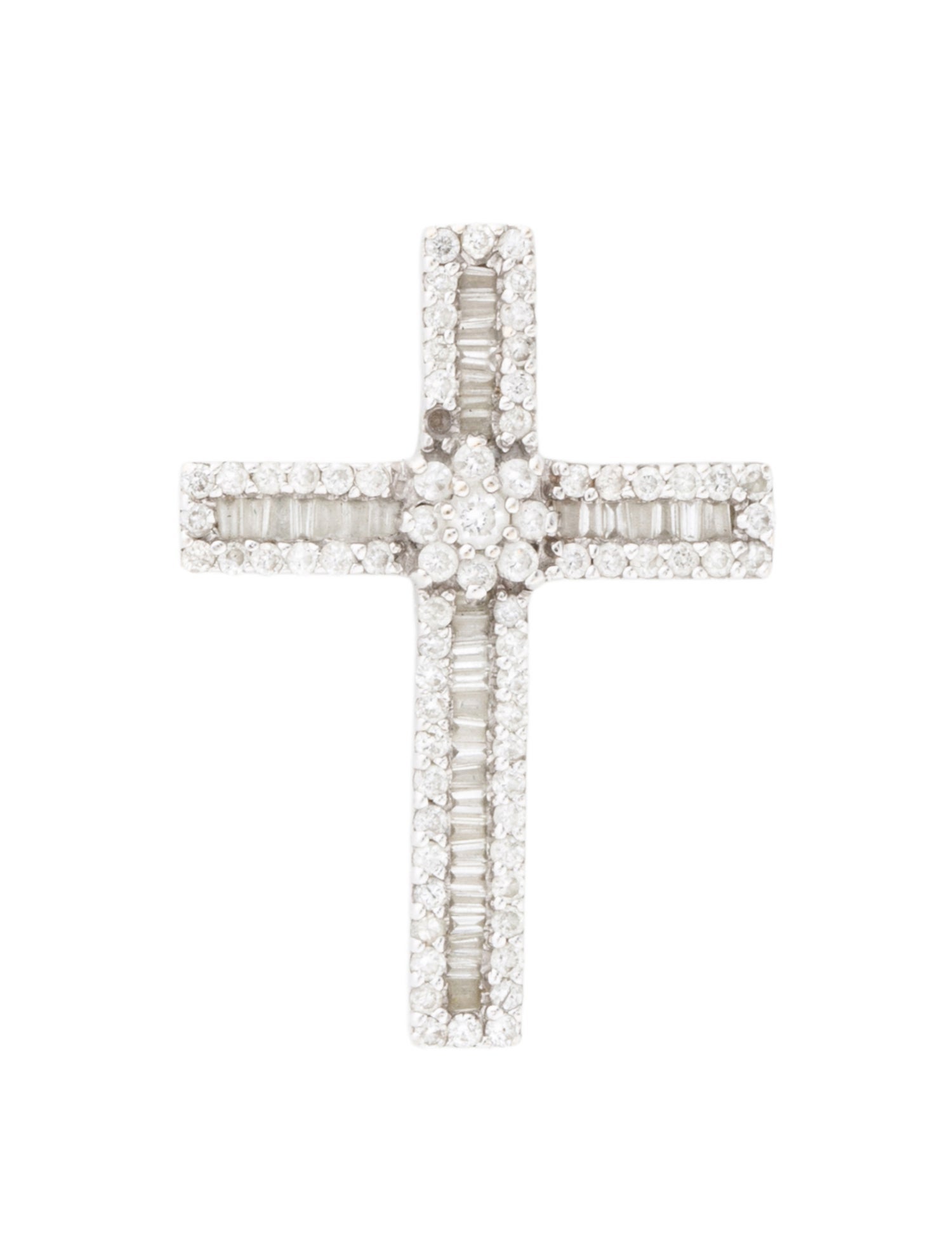 Charm 18K Diamond Cross Pendant