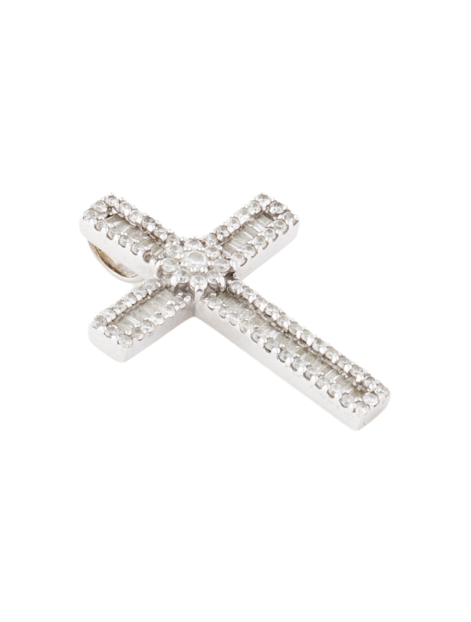 Charm 18K Diamond Cross Pendant