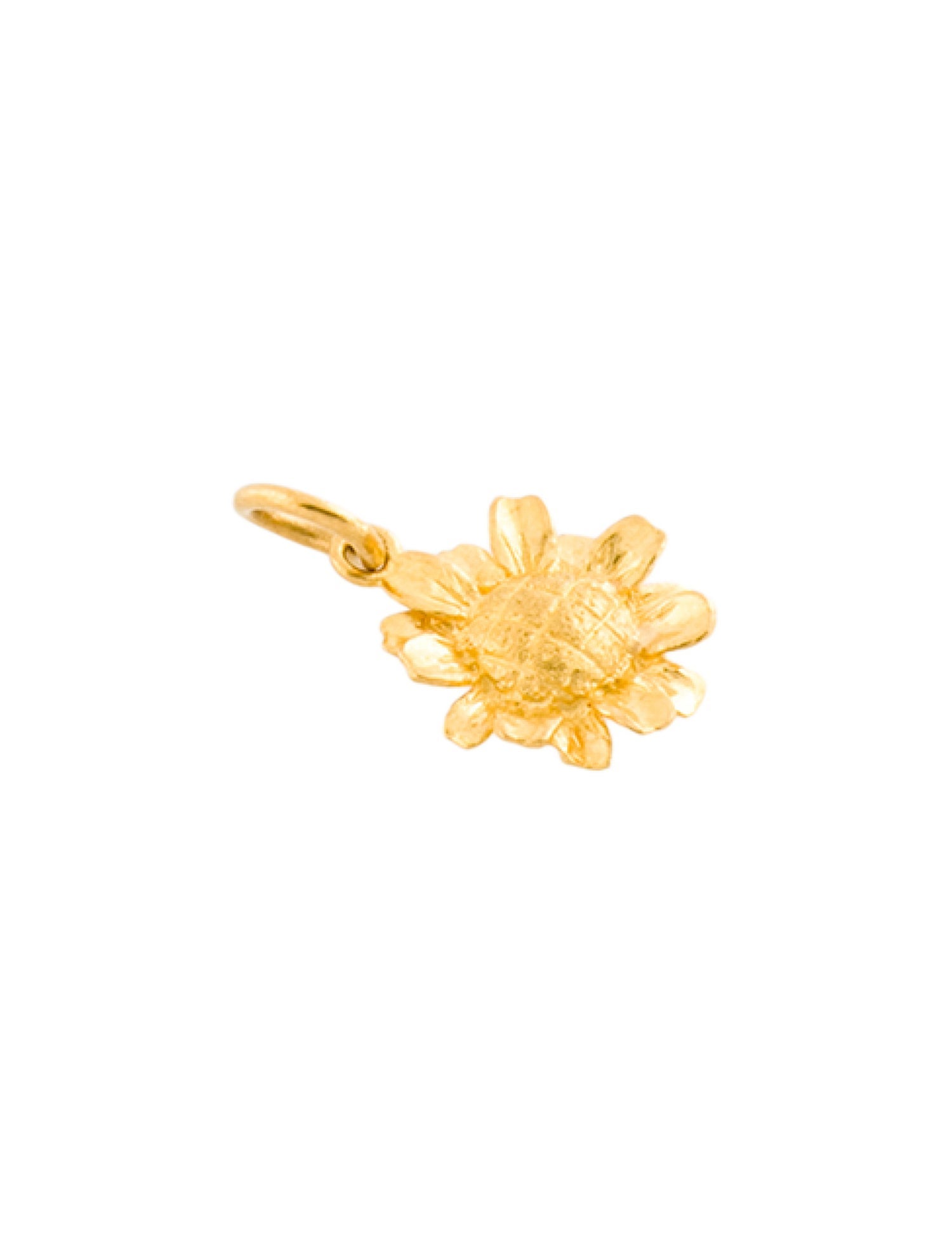 Charm 24K Sunflower Pendant