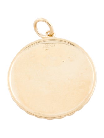 Charm 14K Tsavorite & Diamond Snake Medallion