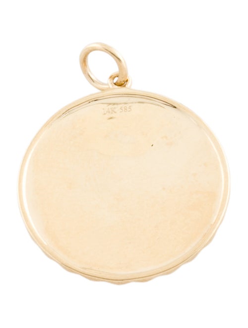 Charm 14K Tsavorite & Diamond Snake Medallion