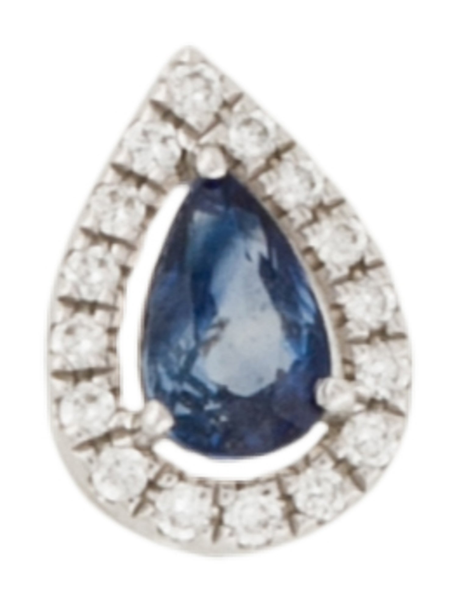 Charm 18K Sapphire & Diamond Halo Mini Pendant