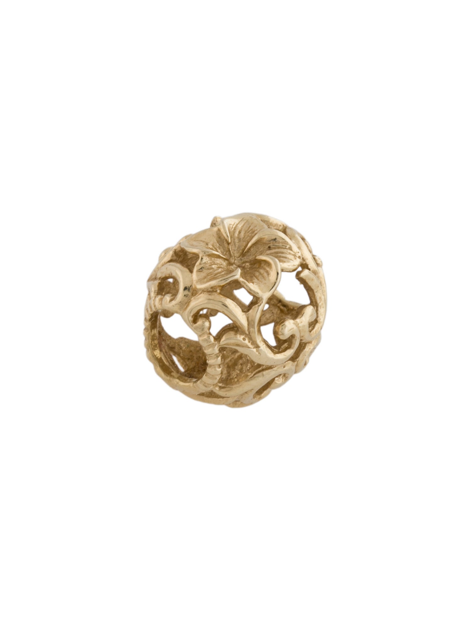 Charm 14K Flower Pendant