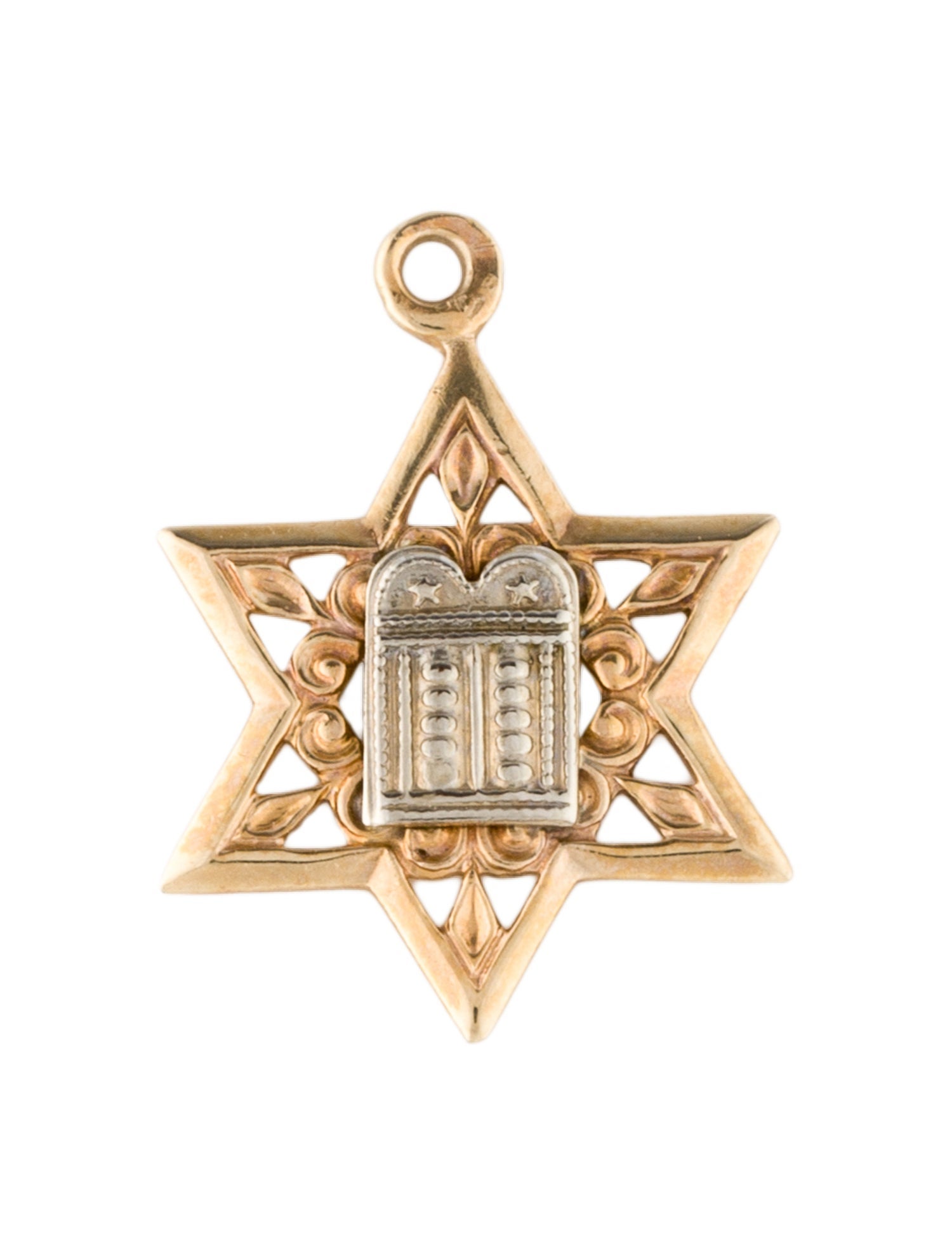 Charm 14K Two-Tone Star of David Charm