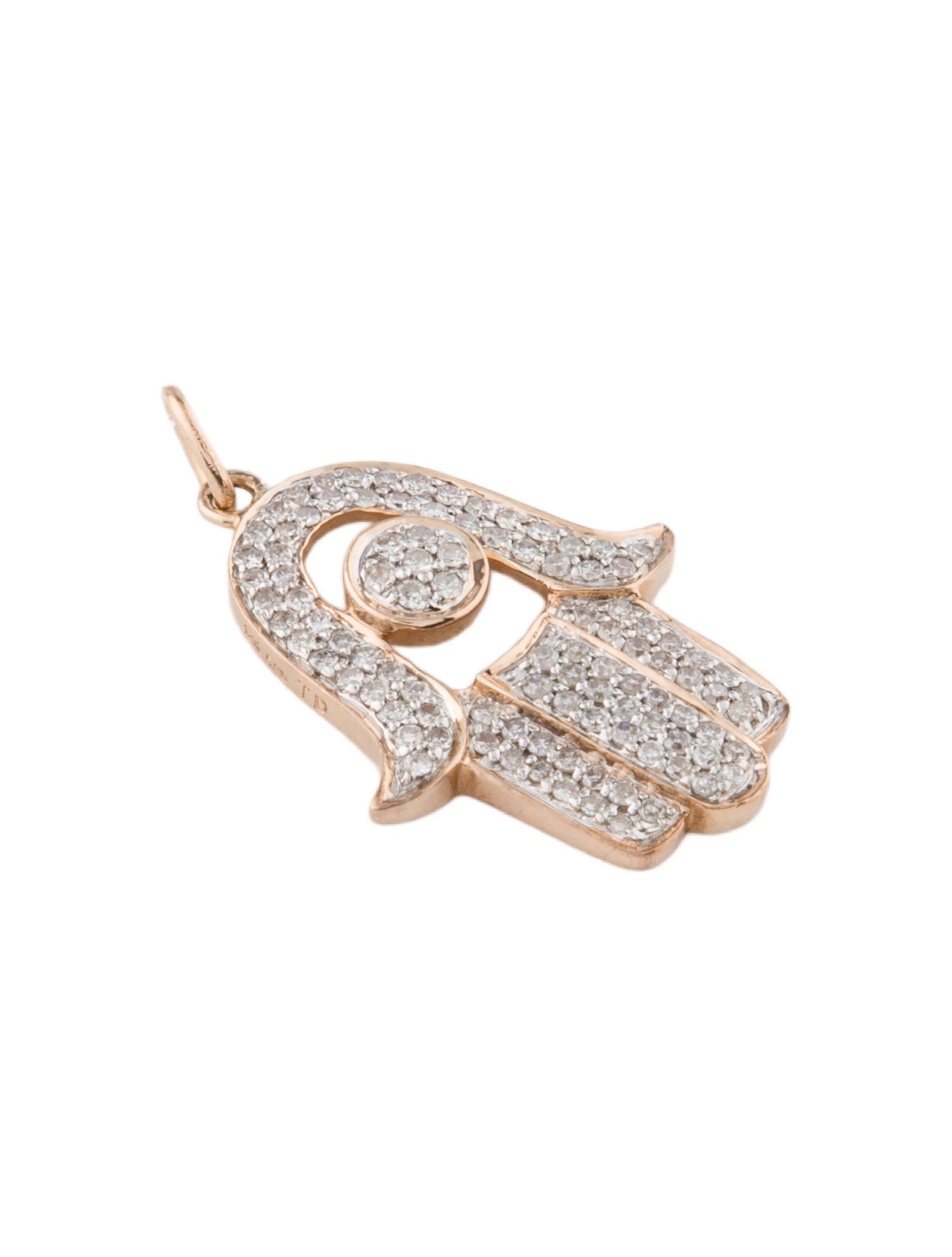 Charm 14K Diamond Hamsa Pendant