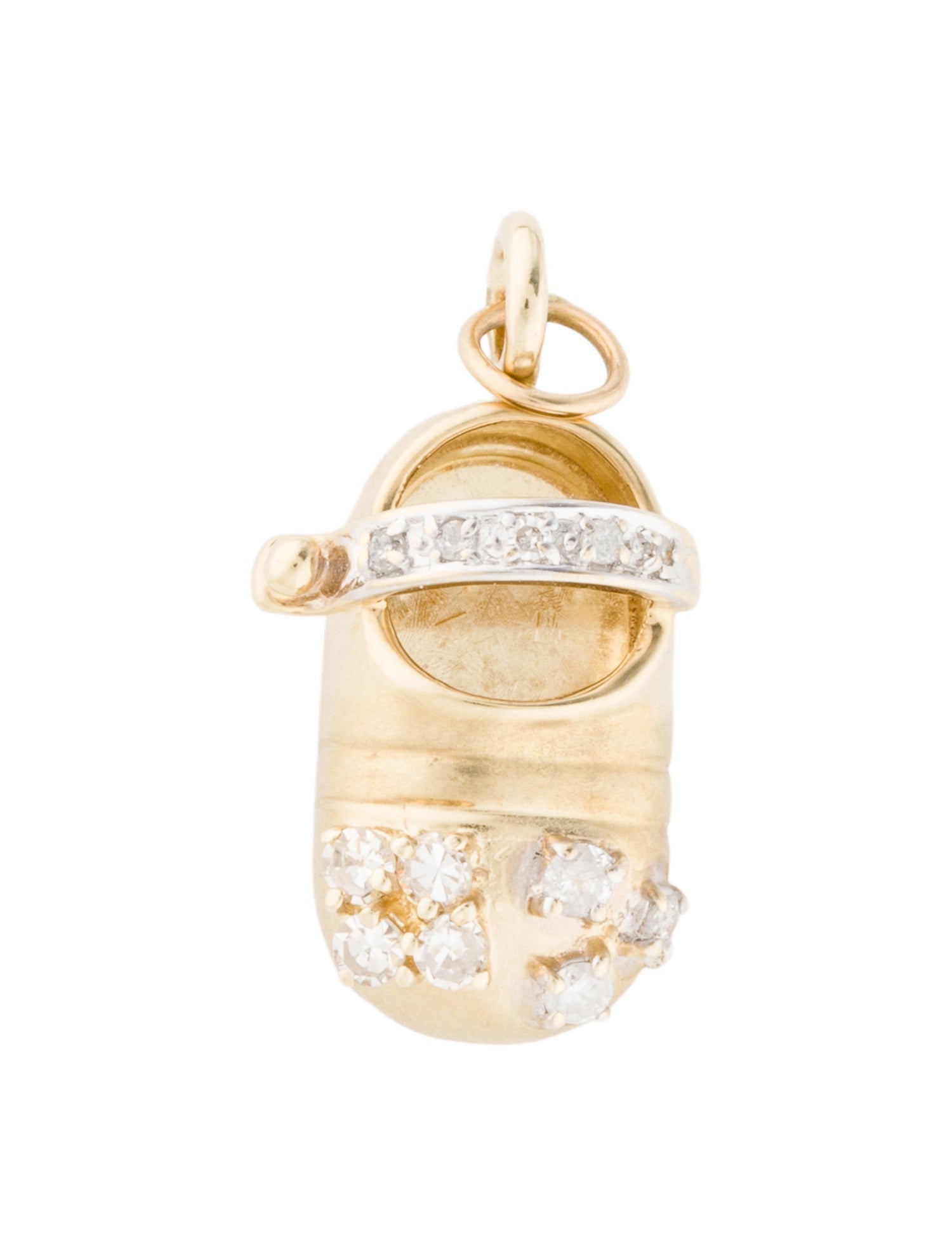 Charm 14K Diamond Shoe