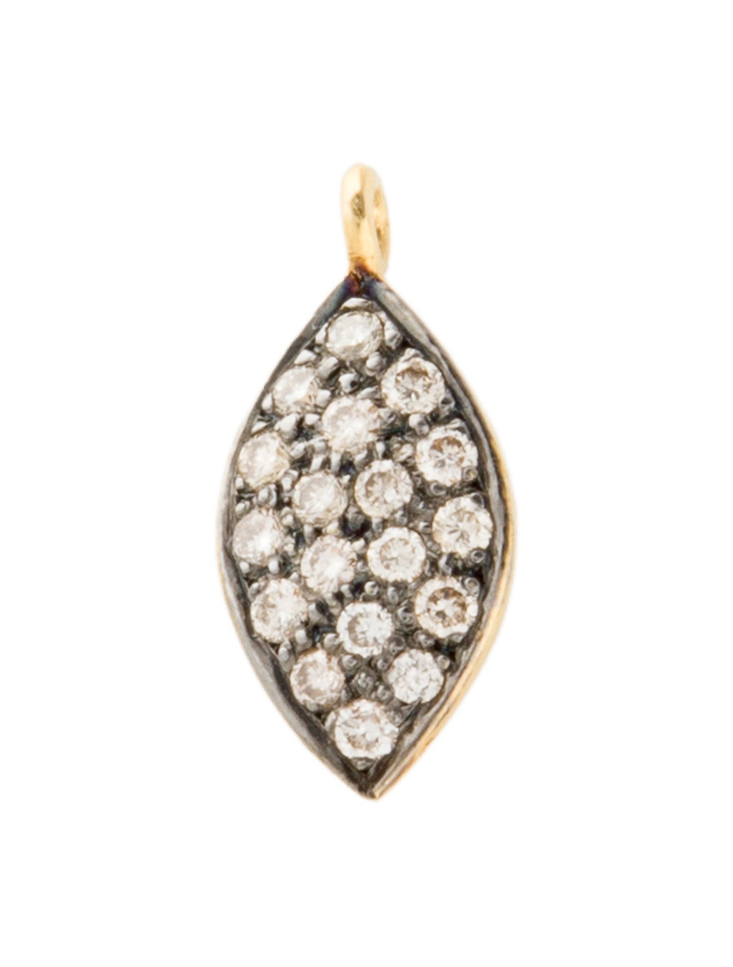 Charm 18K Diamond Leaf