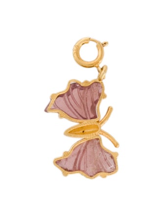 Charm 18K Tourmaline Butterfly Charm