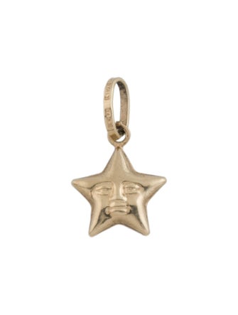 Charm 14K Smiling Star Charm