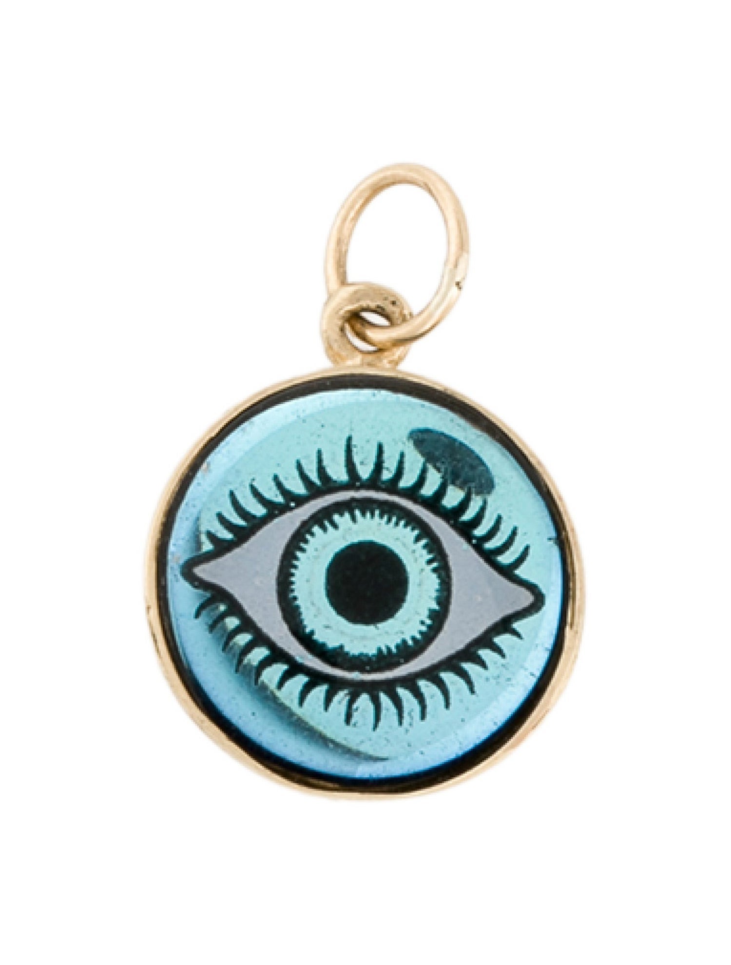 Charm 14K Glass Evil Eye