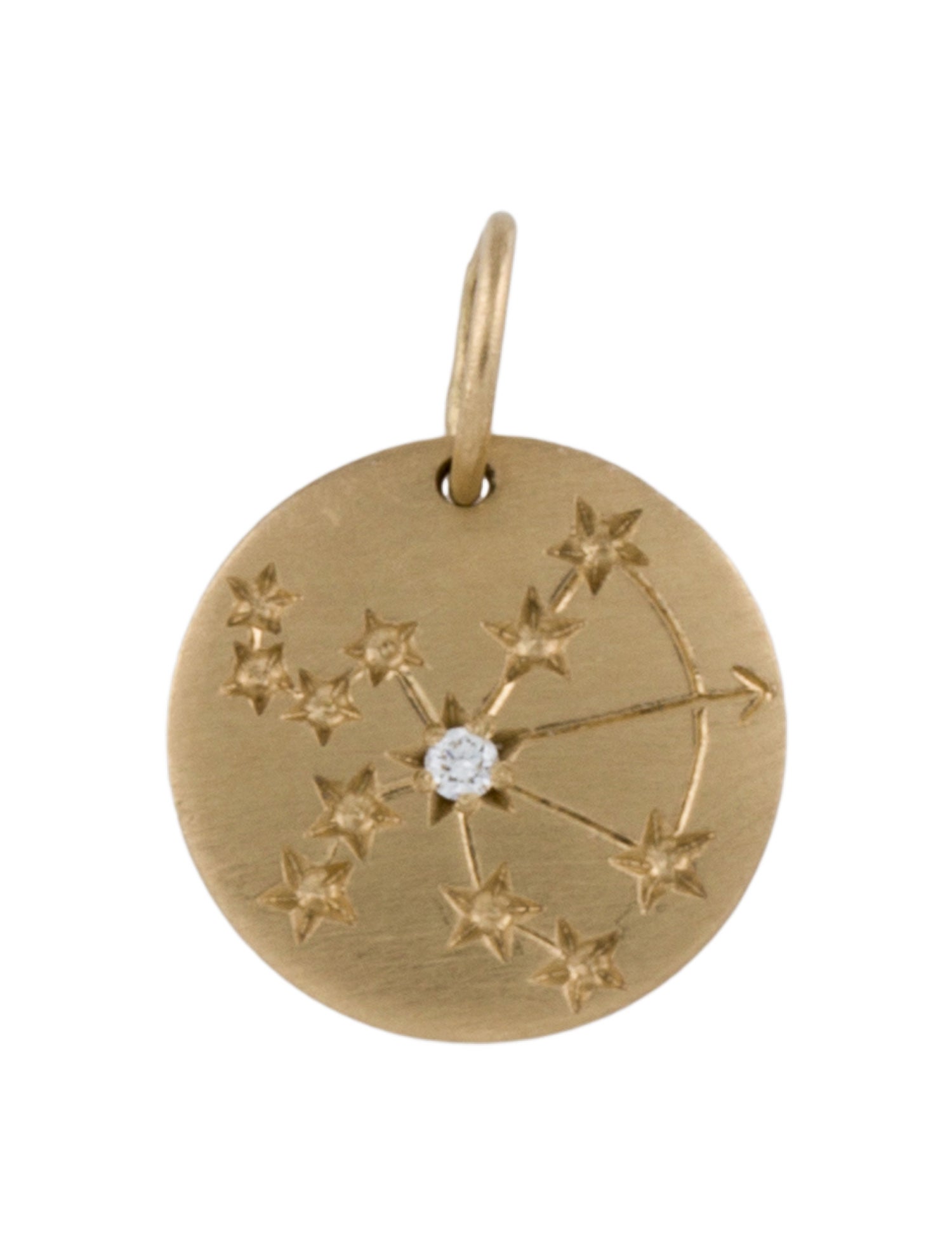 Charm Formonte 14K Diamond Zodiac Sagittarius Pendant