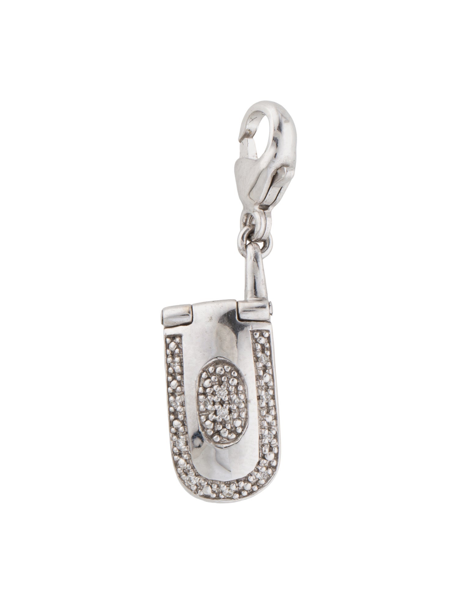 Charm 14K Diamond Flip Phone