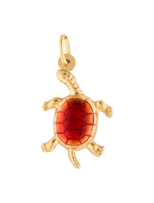 Charm 14K Enamel Turtle Charm