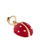 Charm 14K Enamel Lady Bug Charm Pendant