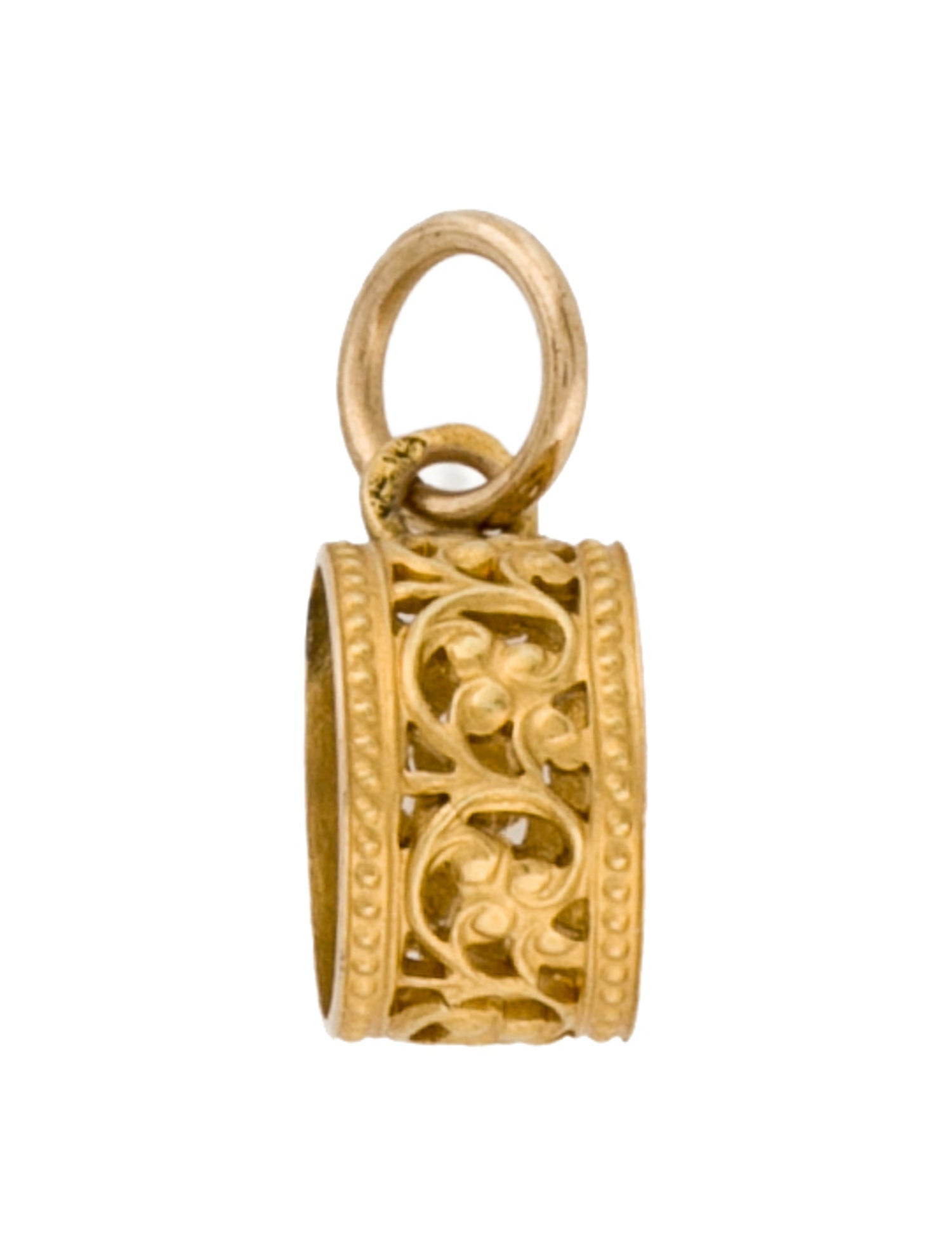 Charm 18K Filigree Pendant