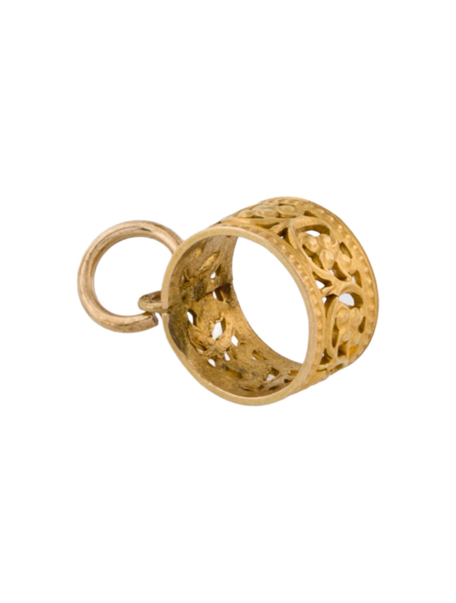 Charm 18K Filigree Pendant