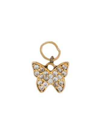 Charm 14K Diamond Butterfly Charm