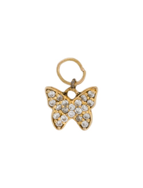 Charm 14K Diamond Butterfly Charm