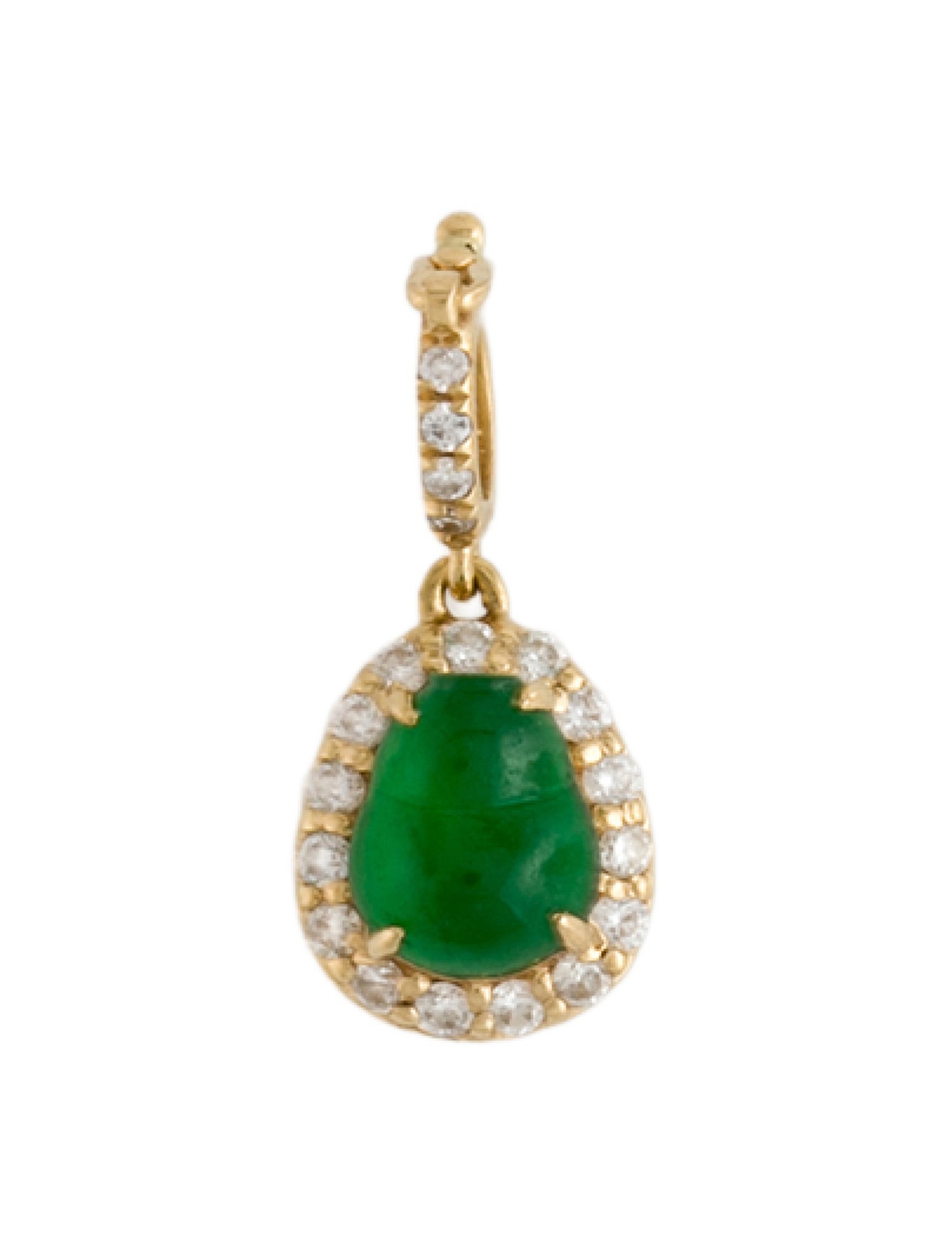 Charm 18K Jadeite & Diamond Detachable charm