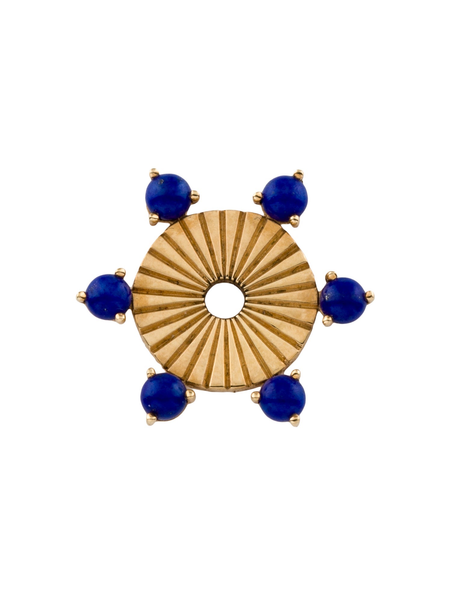 Charm 18K Lapis Lazuli Disc