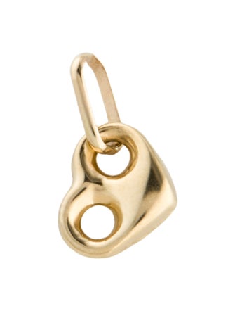 Charm 10K Heart Charm Pendant