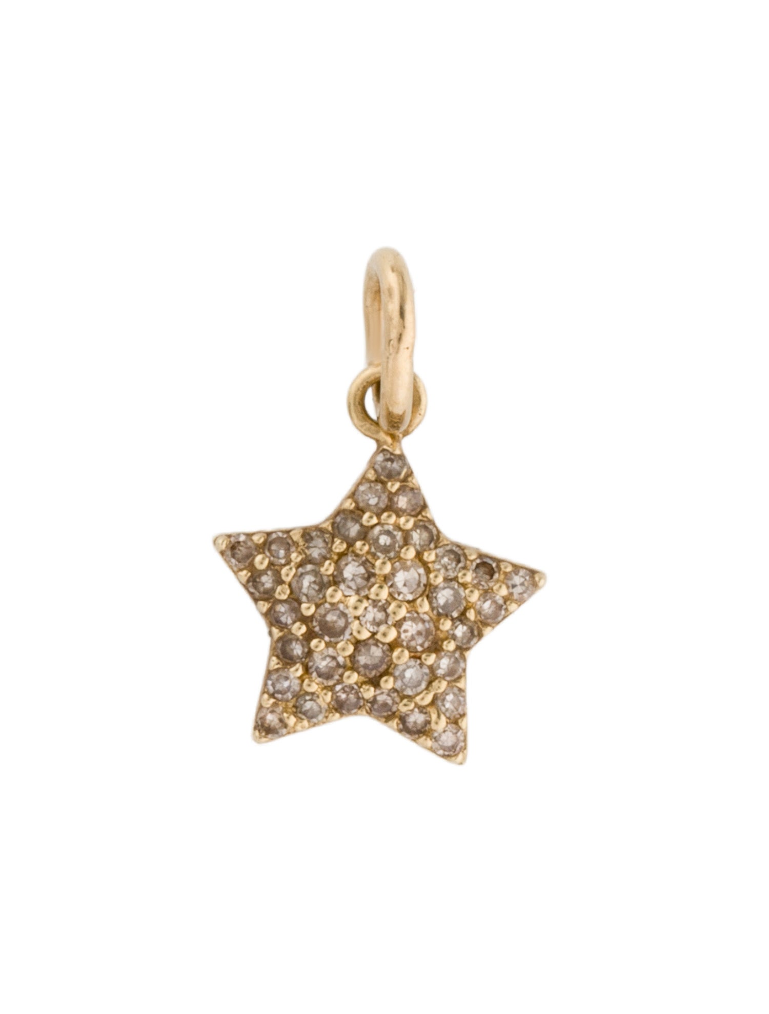 Charm 14K Diamond Star Pendant