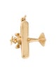 Charm 14K Biplane Charm