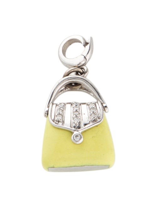 Charm 18K Diamond & Enamel Handbag Charm