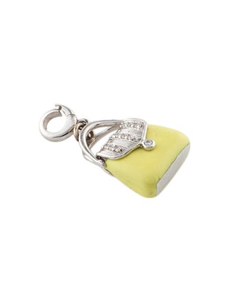 Charm 18K Diamond & Enamel Handbag Charm
