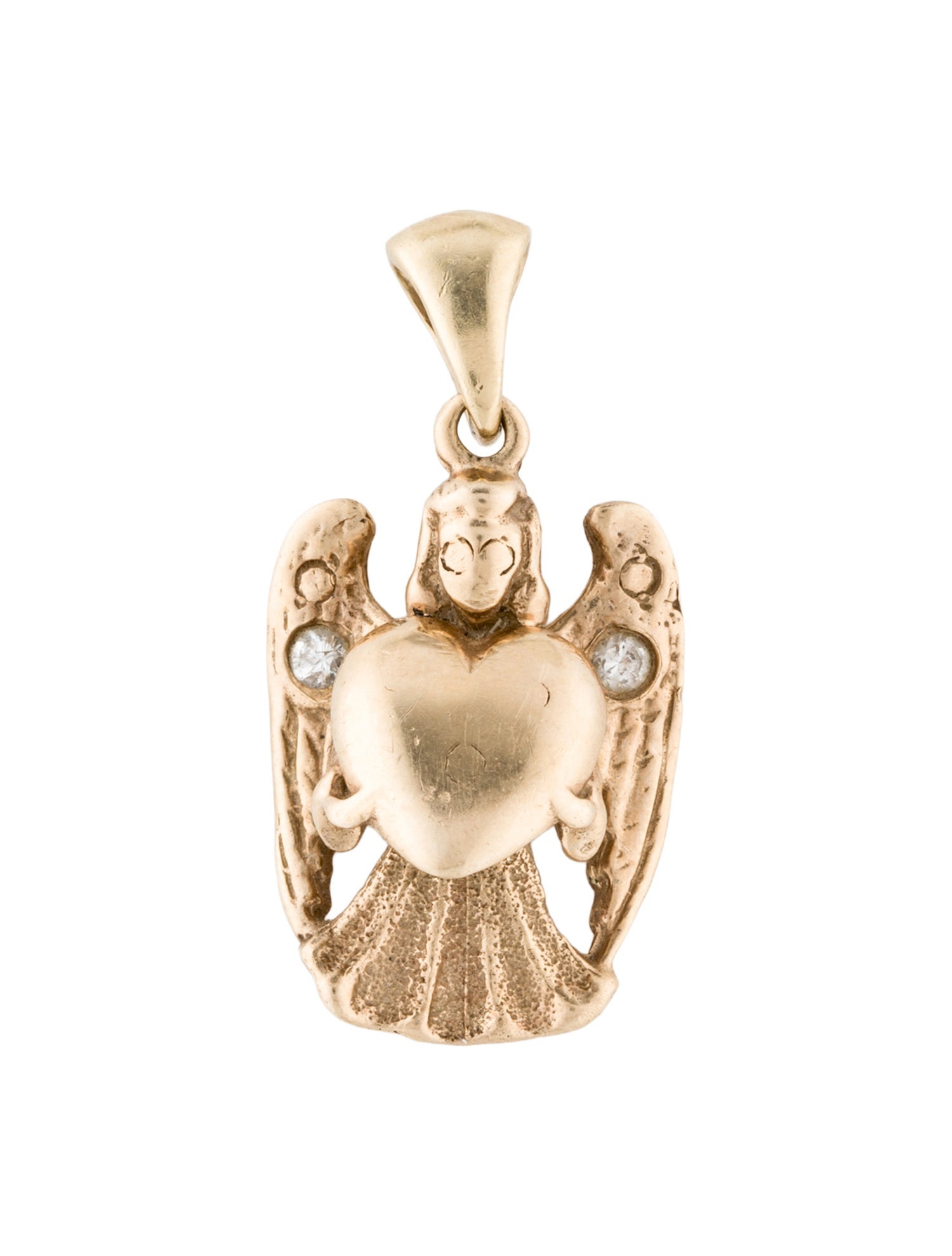 Charm 14K Diamond Angel